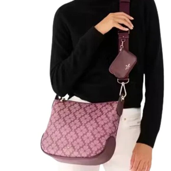 Kate Spade New York Signature Spade Flower Pvc Large Crossbody - Picture 1 of 6